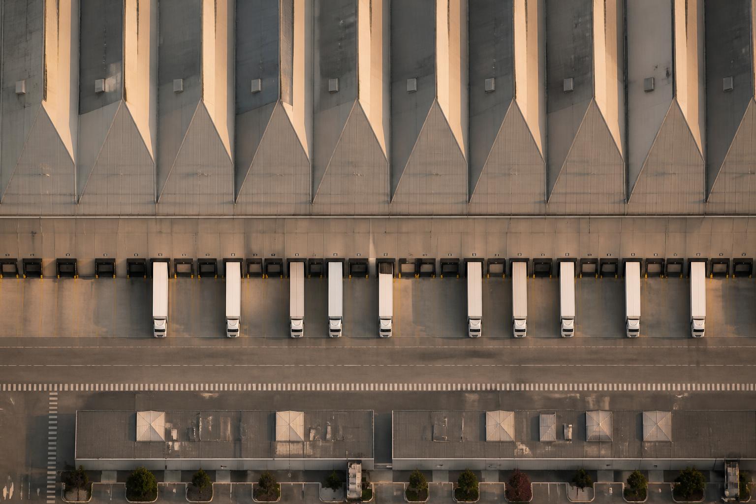 Aerial geometry of a logistics facility